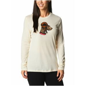 Cream Women's T-Shirt with Print Columbia Hidden Haven™ LS Tee - Women