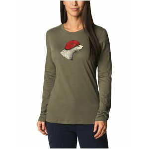 Dark Green Women's T-Shirt with Print Columbia Hidden Haven™ LS Tee - Women