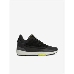 Black Men's Leather Sneakers with Suede Details Geox Modual B ABX - Men's
