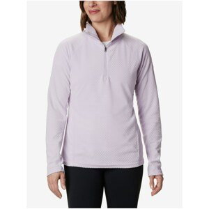 Light Purple Women's Patterned Sweatshirt with Stand-Up Collar Columbia Glacia - Women