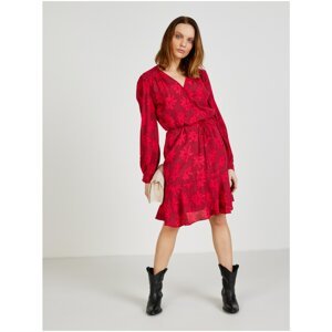 Women's Red Patterned Wrap Dress Tommy Hilfiger - Women