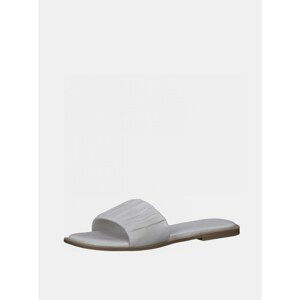 Light grey Tamaris Leather Slippers - Women