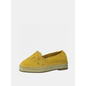 Yellow suede espadrilles Tamaris - Women