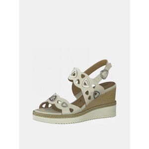 Tamaris Leather Wedge Sandals - Women