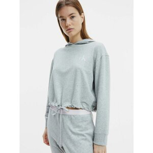 Calvin Klein Jeans Grey Womens Short Hoodie - Ladies