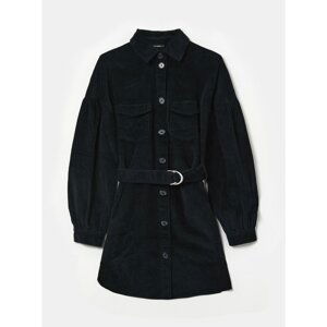 Dark blue corduroy shirt dress with belt TALLY WEiJL - Ladies