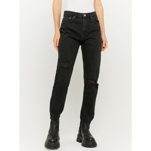Black Straight Fit Jeans with Tattered Effect TALLY WEiJL - Women
