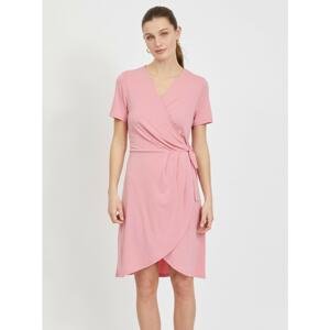 Pink wrap dress VILA Nayeli - Women