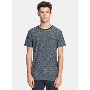 Dark Grey Men's Patterned T-Shirt Quiksilver Kentin - Men