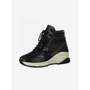 Black Leather Sneakers Tamaris - Women