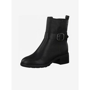 Black Leather Ankle Boots Tamaris - Women