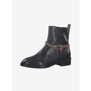 Black Leather Ankle Boots Tamaris - Women