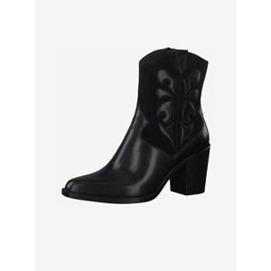 Black Leather Ankle Boots Tamaris - Women