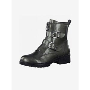 Dark grey Ankle Boots with Tamaris Buckles - Women