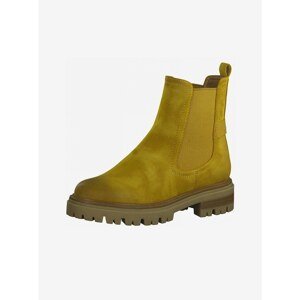 Yellow Ankle Boots in Tamaris Suede - Women