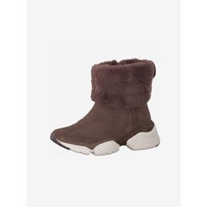 Burgundy Suede Winter Shoes Tamaris - Women