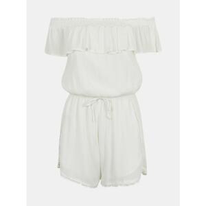 White Short Jumpsuit with Exposed Shoulders TALLY WEiJL - Women