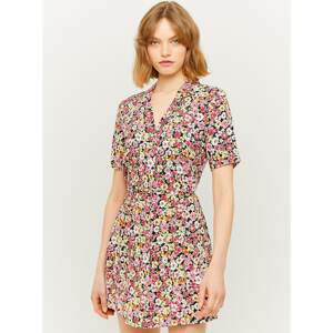 Black-pink Floral Dress with Buttons TALLY WEiJL - Women