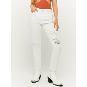 Biele slim fit džínsy s roztrhaným efektom TALLY WEiJL - ženy
