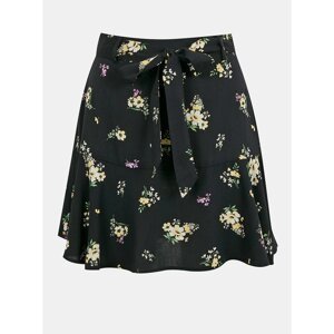 Black Floral Skirt with TALLY WEiJL Tie - Women