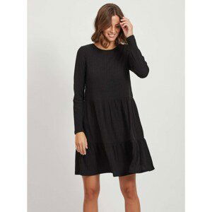 Black ribbed dress VILA Elite - Women