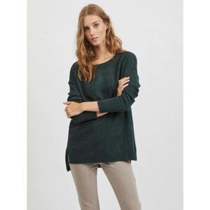 Dark green loose sweater VILA Ril - Women