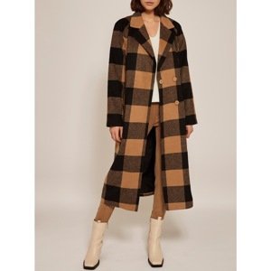Black-brown plaid coat VILA Shirley - Women