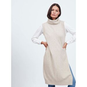 Beige Long Vest VILA Ril - Women