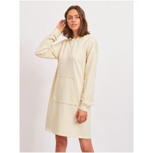 Cream Hooded Sweatshirt Dress VILA Rust - Women