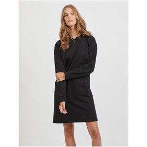 Black Hooded Sweatshirt Dress VILA Rust - Women