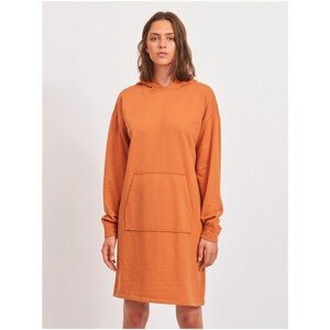 Orange Hooded Sweatshirt Dress VILA Rust - Women