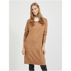 Brown sweater dress VILA Ril - Women