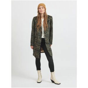 Black-brown coat with animal pattern VILA Leovita - Women