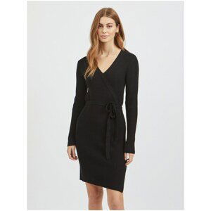 Black Women's Ribbed Sweater Dress VILA Ril - Women