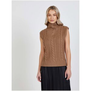 Brown sweater vest VILA Felini - Ladies