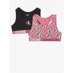 Set of two girls' bras in black and pink Calvin Klein - unisex