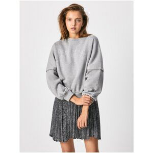 Light Grey Women's Sweatshirt with Decorative Details Pepe Jeans Debbie - Women