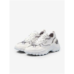 Grey-white women's sneakers on the platform Pepe Jeans Eccles - Women