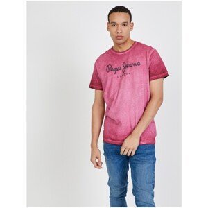 Dark Pink Brindle Men's T-Shirt Pepe Jeans West Sir New - Men