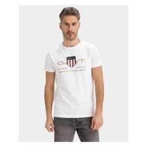White Men's T-Shirt GANT D.2 Archive Shield - Men's