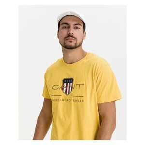 Yellow Men's T-Shirt GANT D.2 Archive Shield - Men