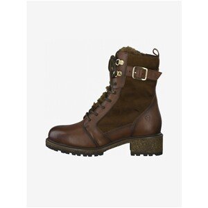 Brown Women's Leather Ankle Boots Tamaris - Women