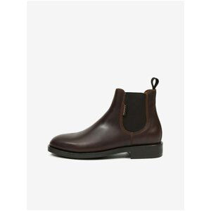 Dark Brown Men's Leather Ankle Boots GANT Brockwill - Men