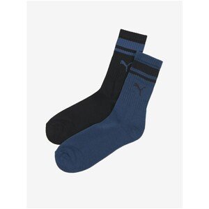 Set of two pairs of unisex socks in dark blue and black Puma Cr - unisex