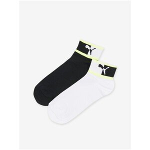 Set of two pairs of men's socks in white and black Puma Blocked L - Men