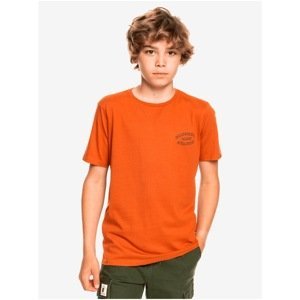 Orange boys' T-shirt with Quiksilver Wild Card print - unisex