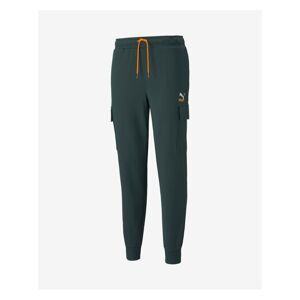 Dark Green Men's Sweatpants Puma CLSX - Men