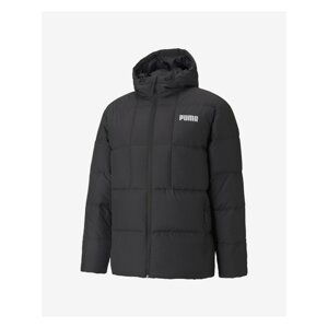 Black Mens Quilted Jacket Puma Goose Down Style - Men