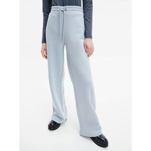 Light Blue Women's Loose Sweatpants Calvin Klein Micro Flock Jog P - Women