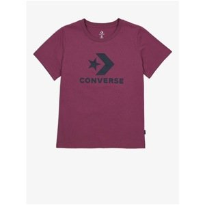 Burgundy Women's Patterned T-Shirt Converse - Women